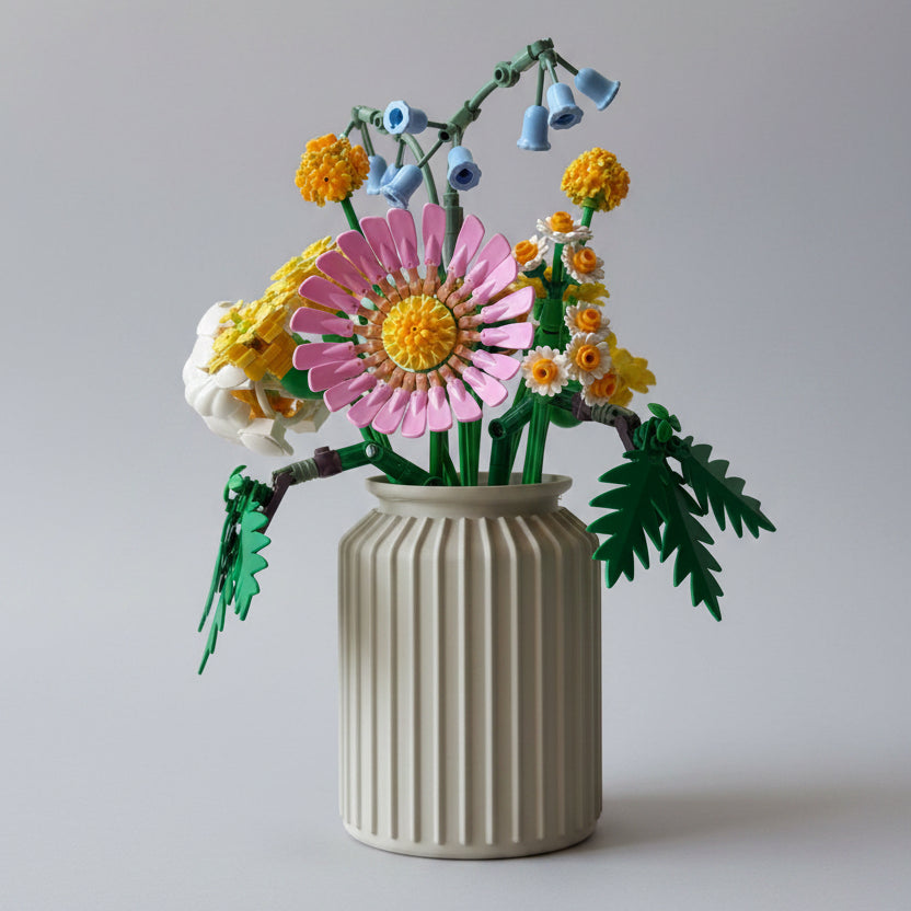Zinnia vase 3D printed from lightweight plant-based PLA material