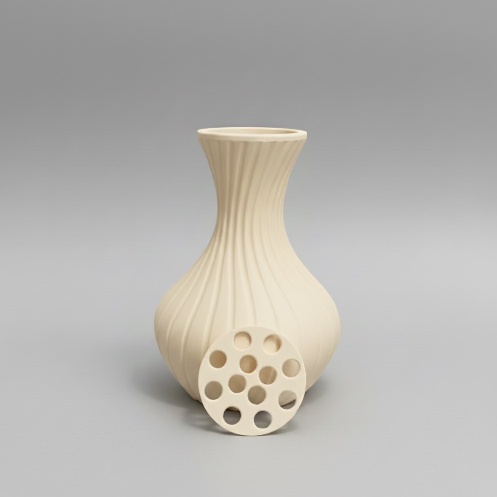 Dahlia vase designed for LEGO botanical flowers with removable stem insert