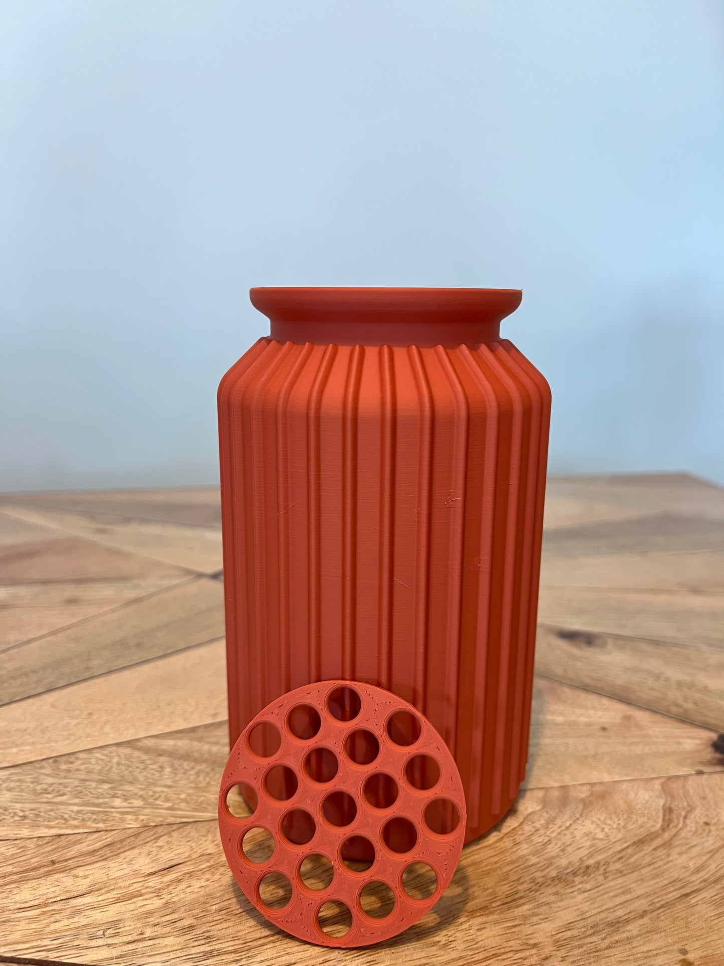 Zinnia Ribbed Cylinder Vase for LEGO® & Artificial Flowers