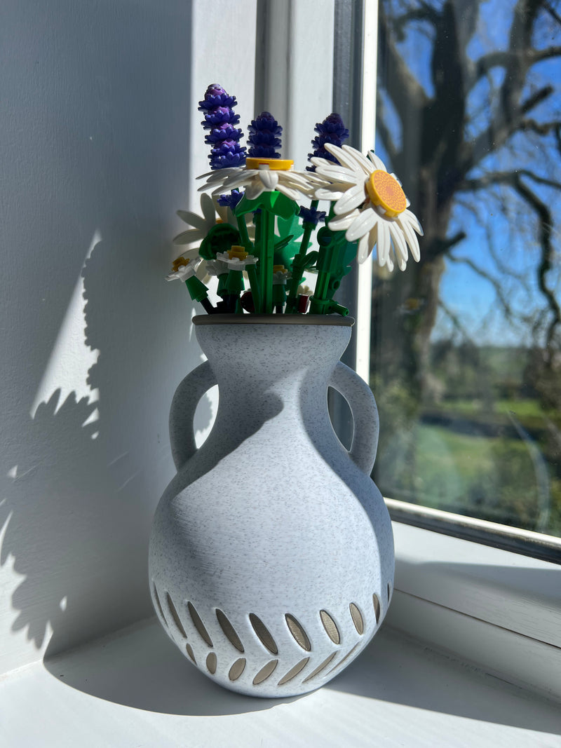 Bramble Greek Inspired Vase for LEGO® Flowers & Faux Stems