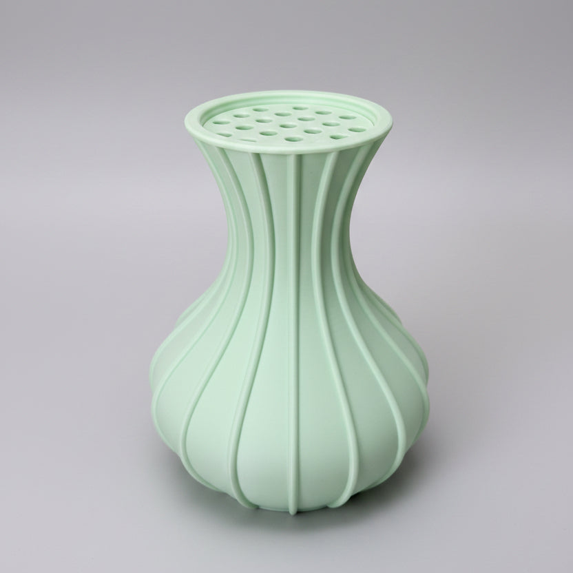 Mint green vase for holding faux flowers