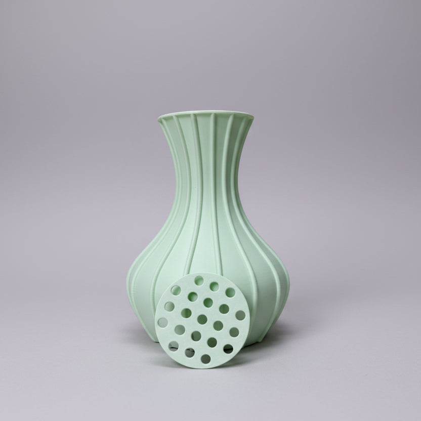 Large mint green vase for lego flowers and artificial stems 