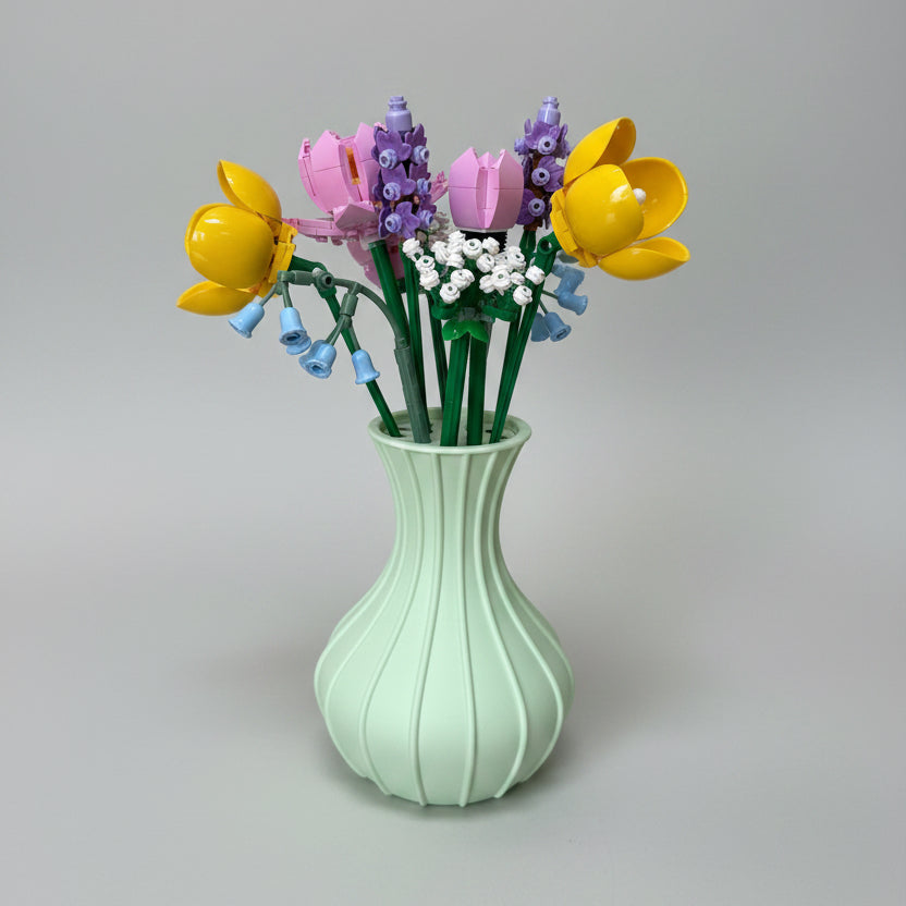 Medium Lily vase for decorative faux stems